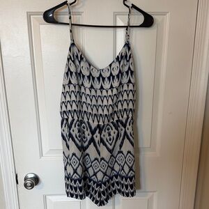 Forever 21 Navy and Cream romper